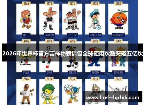 2026年世界杯官方吉祥物表情包全球使用次数突破五亿次